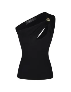 One shoulder top with jewel