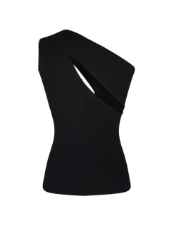 One shoulder top with jewel