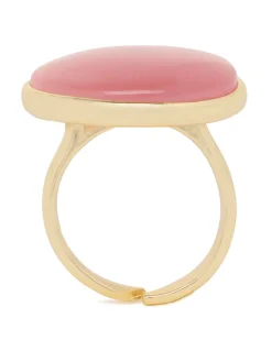 Oval pink ring