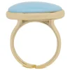 Oval turquoise ring