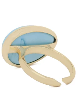 Oval turquoise ring