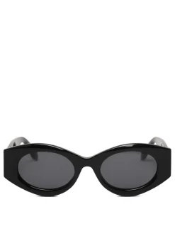Oval-frame sunglasses