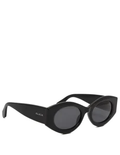 Oval-frame sunglasses