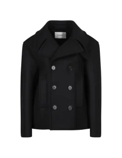 Oversized wool peacoat