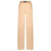 Pale beige silk satin pajama pants