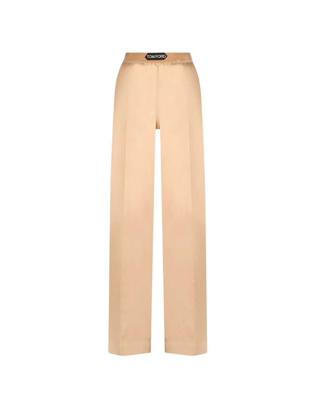 Pale beige silk satin pajama pants