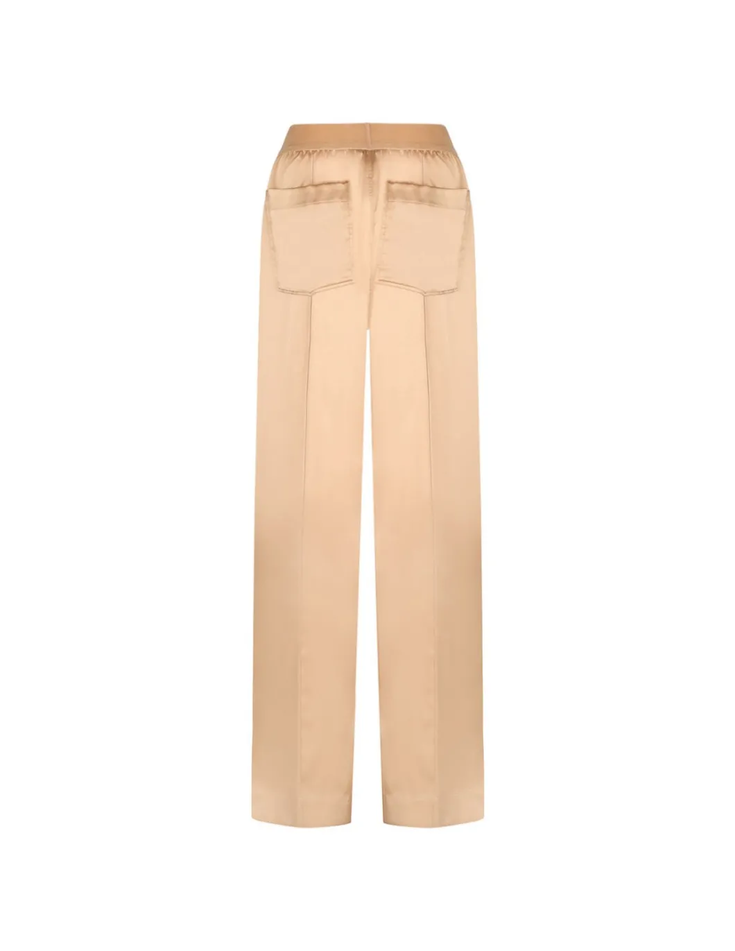 Pale beige silk satin pajama pants