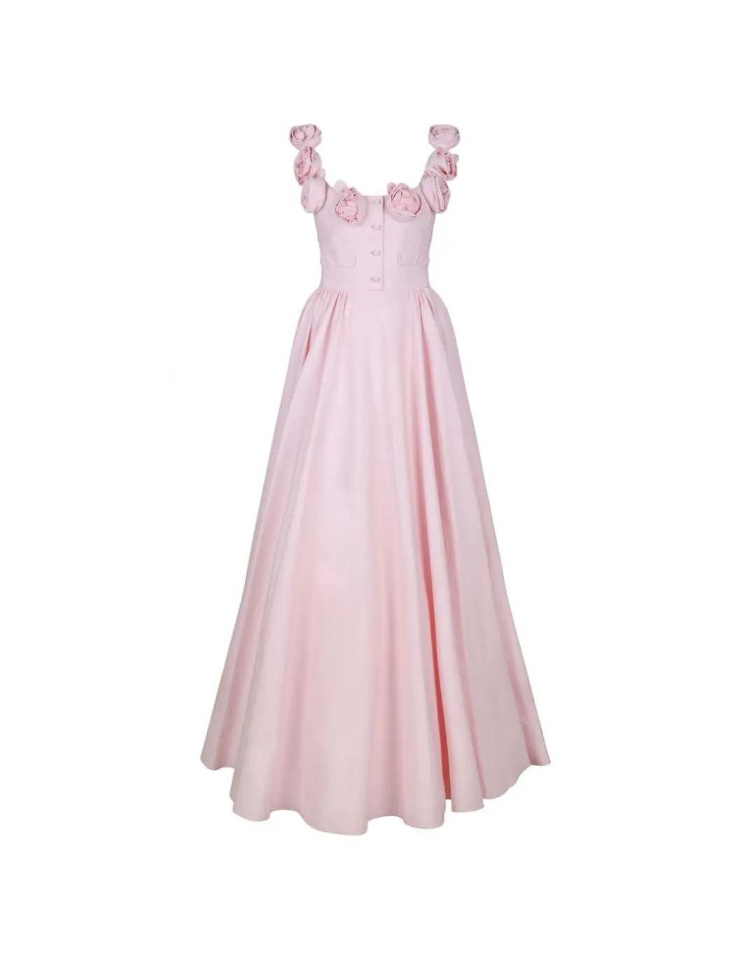Pale rose poplin maxi skirt