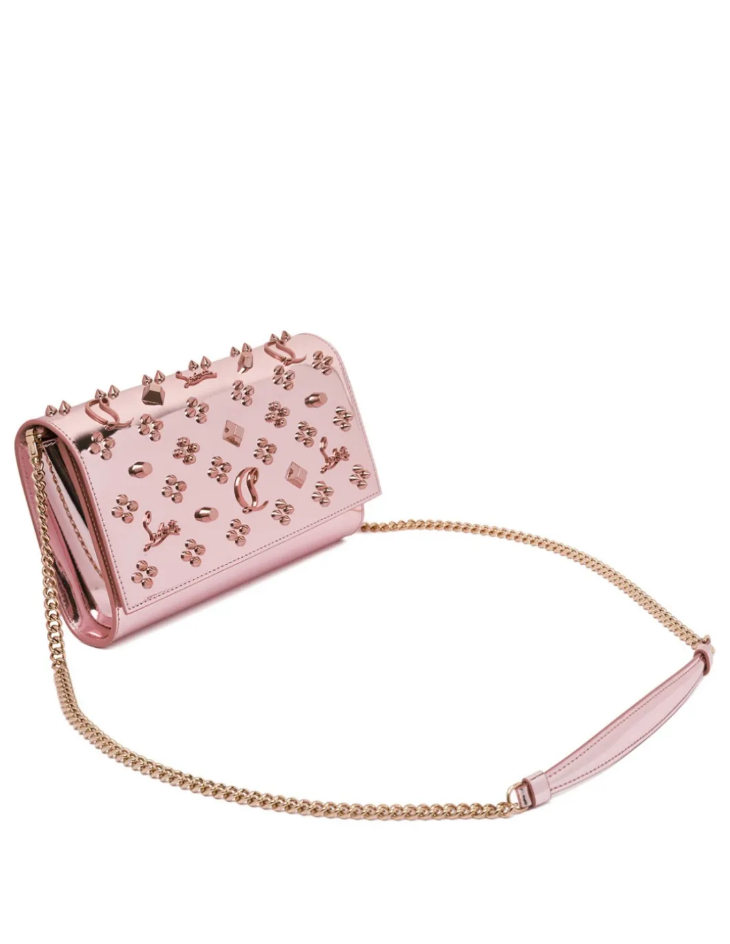 Paloma specchio leather clutch