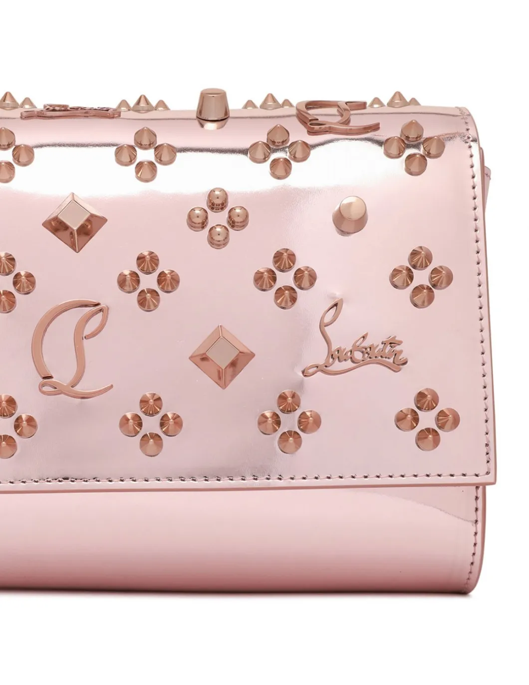Paloma specchio leather clutch