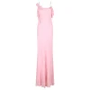 Pink georgette flower maxi dress