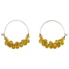Polly yellow glass bead earrings