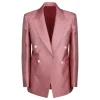Printed double-breasted tailored jacket