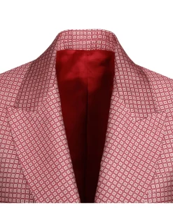 Printed double-breasted tailored jacket