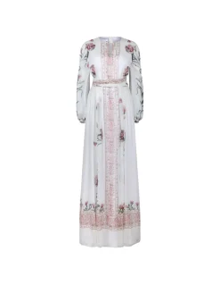 Printed silk dress
