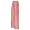 Printed wide leg fluid pants