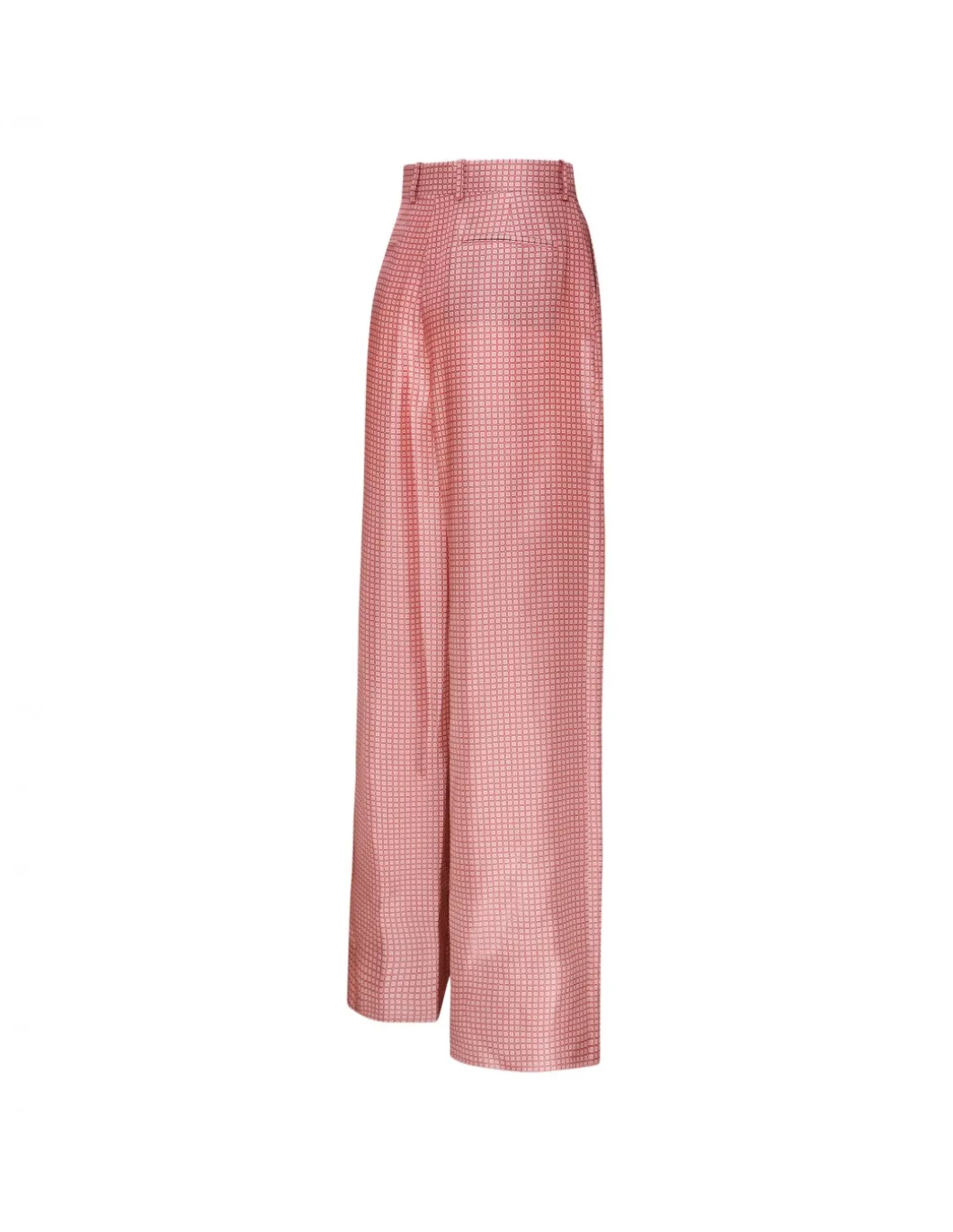 Printed wide leg fluid pants