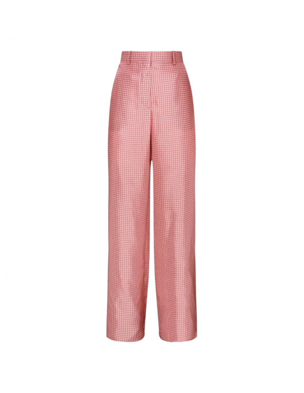 Printed wide leg fluid pants