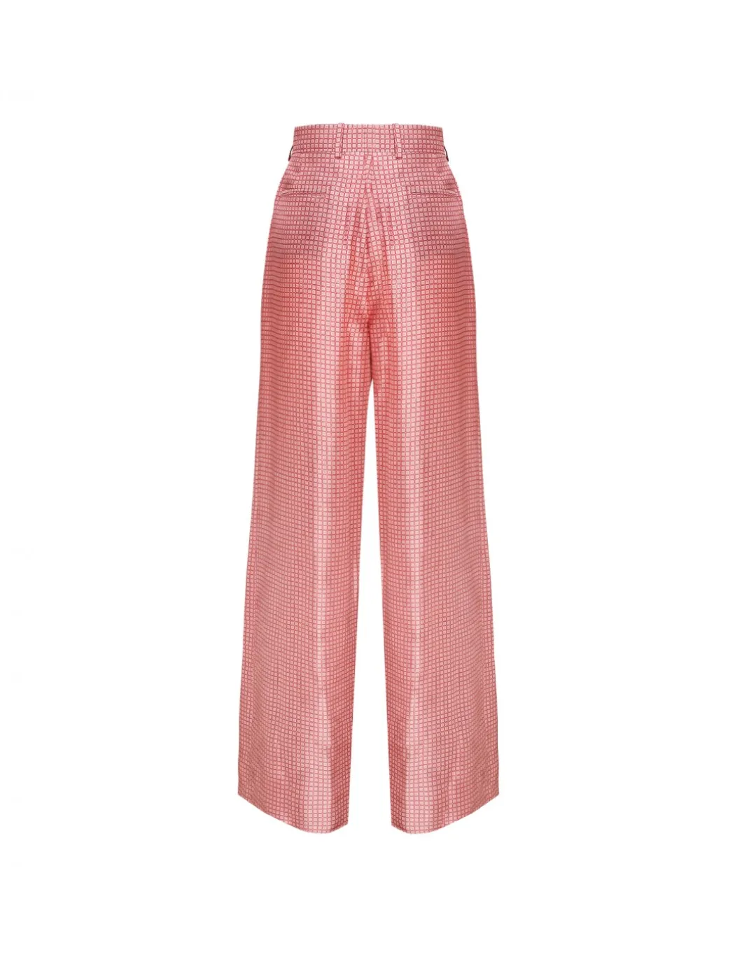 Printed wide leg fluid pants