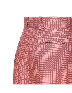 Printed wide leg fluid pants