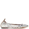 Python embossed leather ballerinas