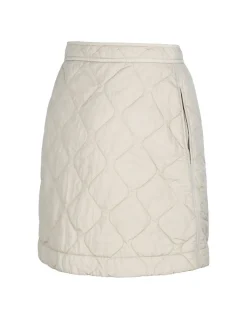 Quilted nylon mini skirt