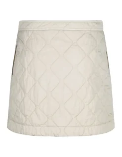 Quilted nylon mini skirt