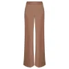 Red clay hue silk pants
