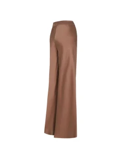 Red clay hue silk pants