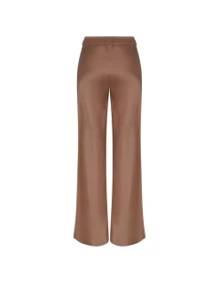 Red clay hue silk pants