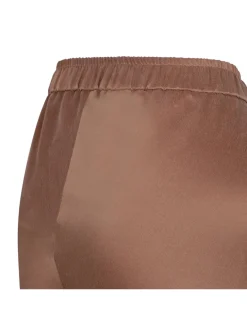 Red clay hue silk pants
