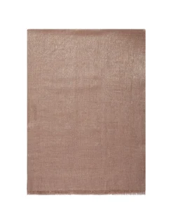 Red-earth hue cashmere blend scarf