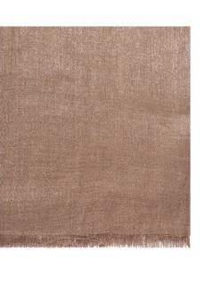 Red-earth hue cashmere blend scarf