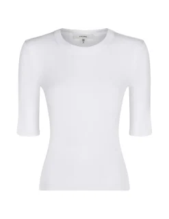 Ribbed crewneck T-shirt