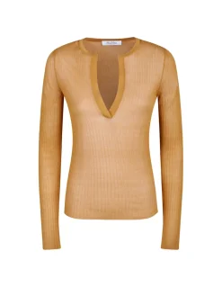 Ribbed silk top