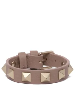 Rockstud leather bracelet