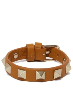 Rockstud leather bracelet