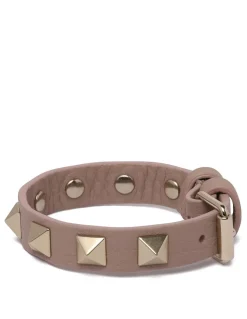 Rockstud leather bracelet
