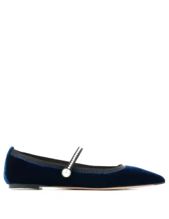 Romy pearl flat ballerinas