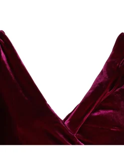 Rubinia silk velvet gown
