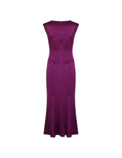 Satin crepe midi dress
