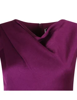 Satin crepe midi dress