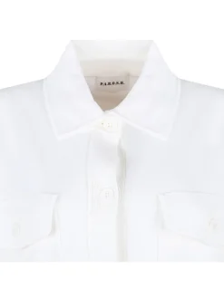 Self-tie belt white shirt