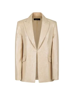 Sequined rafia-hue blazer