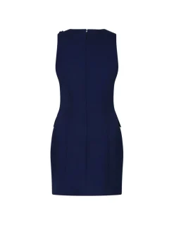 Sheath dress with brooch