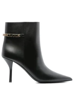 Signoria black leather booties