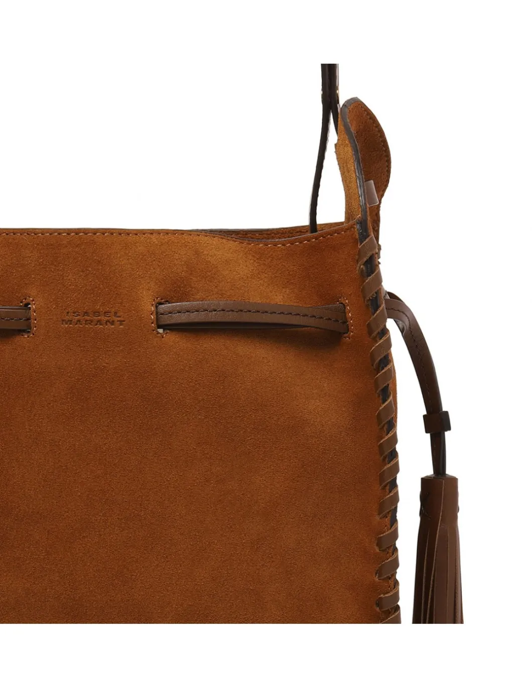 Silao suede bucket bag