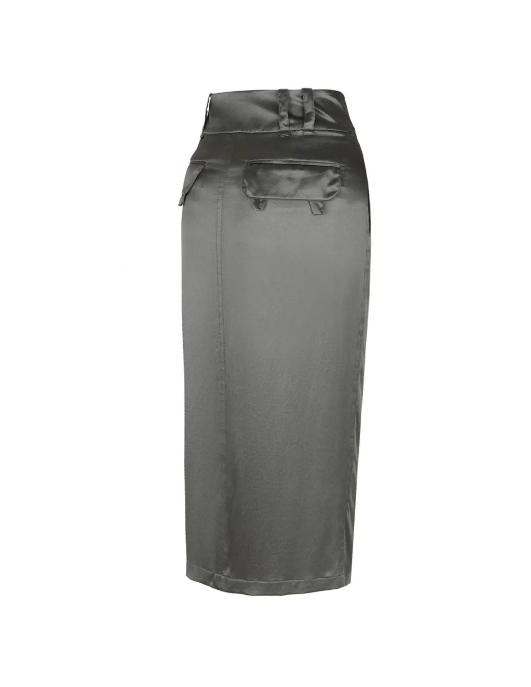 Silk crepe de chine pencil skirt
