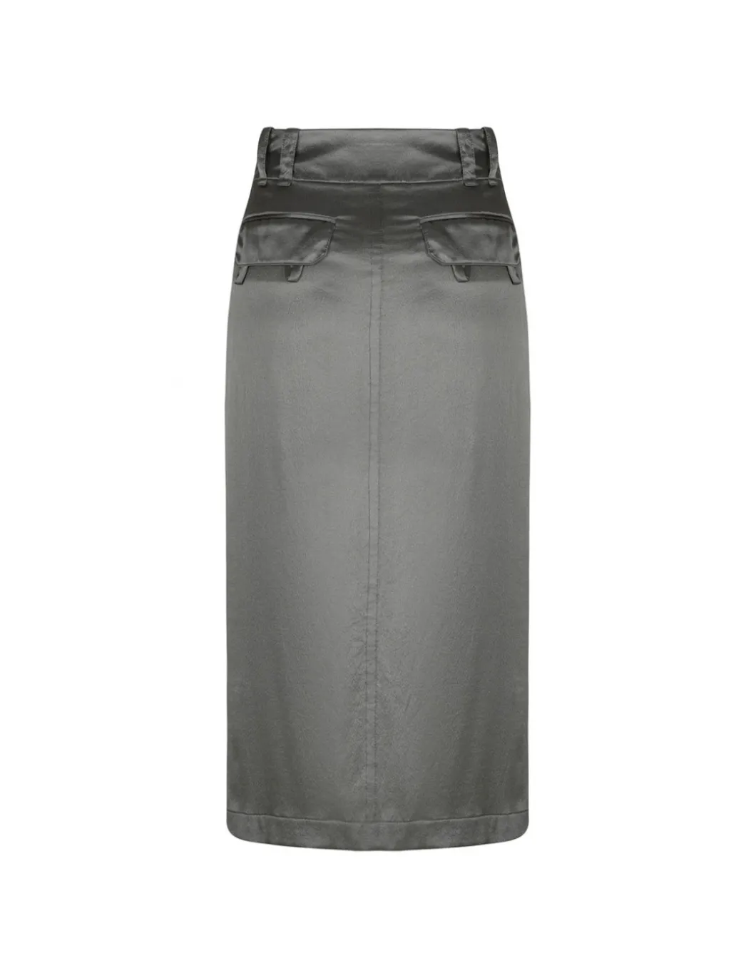 Silk crepe de chine pencil skirt