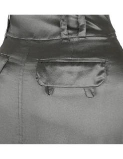 Silk crepe de chine pencil skirt